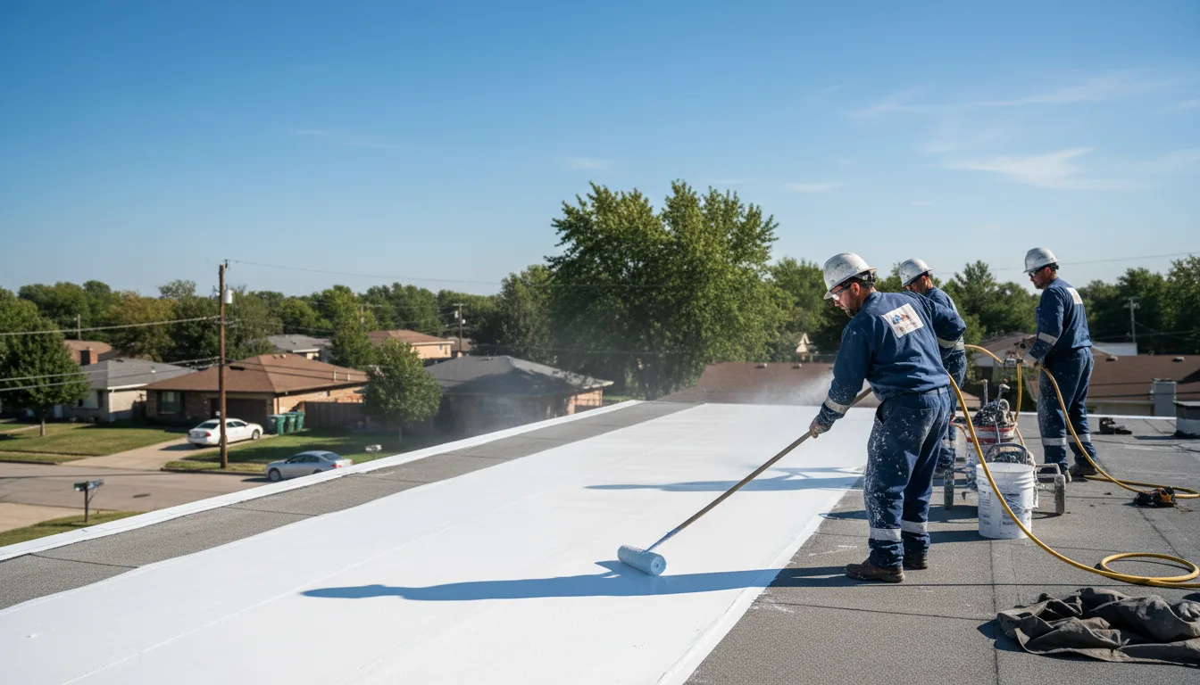 Commercial roof coating in Midlothian, IL near me